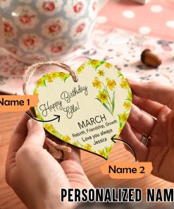 Customized March Girl Birthday Gift Ornament UKKH250603