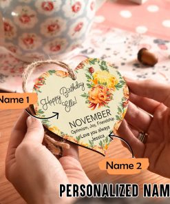 Customized November Girl Birthday Gift Ornament UKKH250611