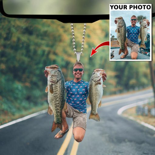 Customized Your Photo Fishing Car Ornament UKKH210601