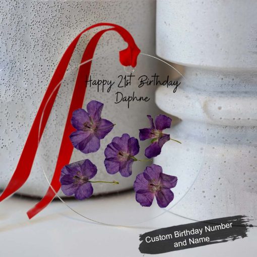 Personalised February Birthday Gift Customized Birth Flower Gift Ornament QFDT280602