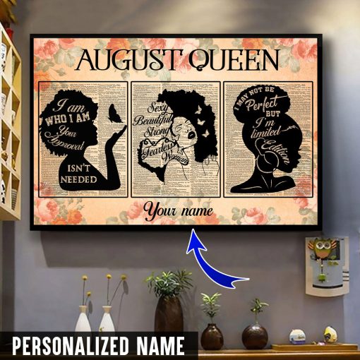 Personalized Name August Queen Canvas QFMM280308