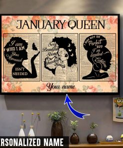 Personalized Name January Queen Canvas QFMM280301