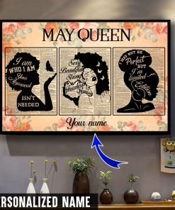 Personalized Name May Queen Canvas QFMM280305